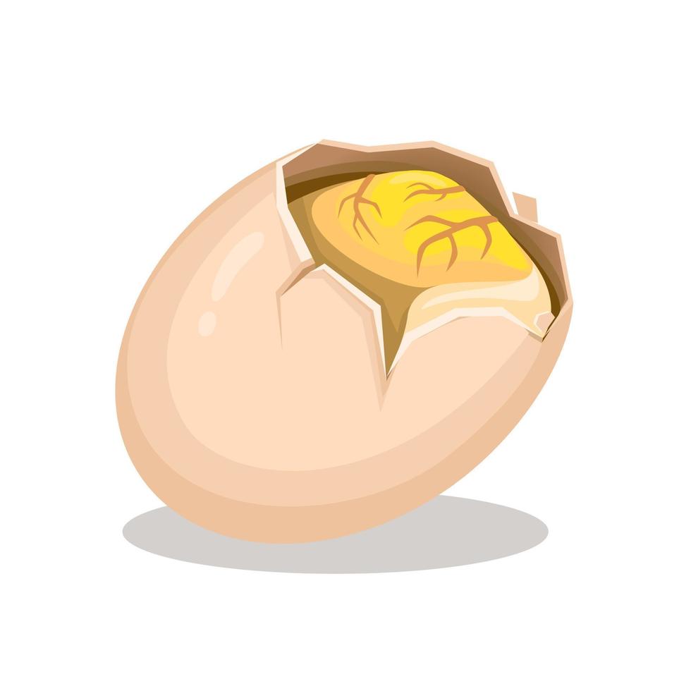 balut è philipines tradizionale streed cibo a partire dal bollito o al vapore uovo embrione mangiato a partire dal il conchiglia cartone animato illustrazione vettore