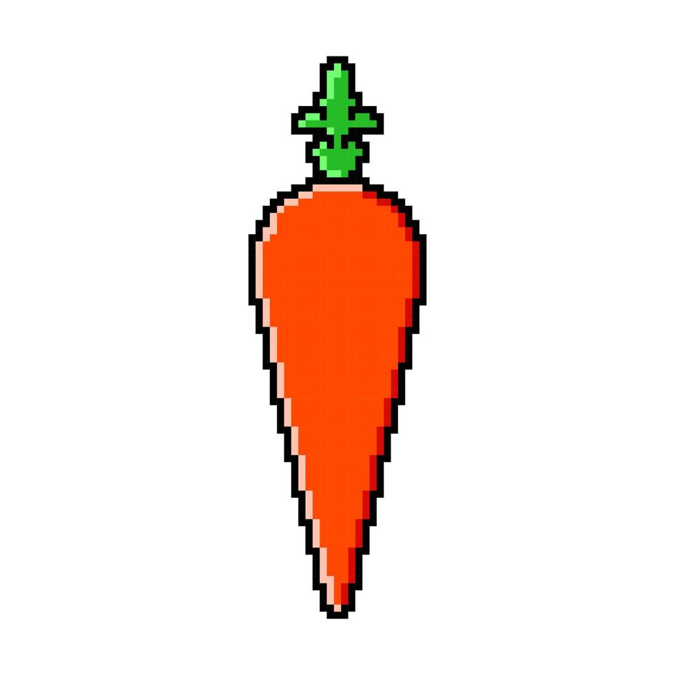 pixel arte carota vettore illustrazione design