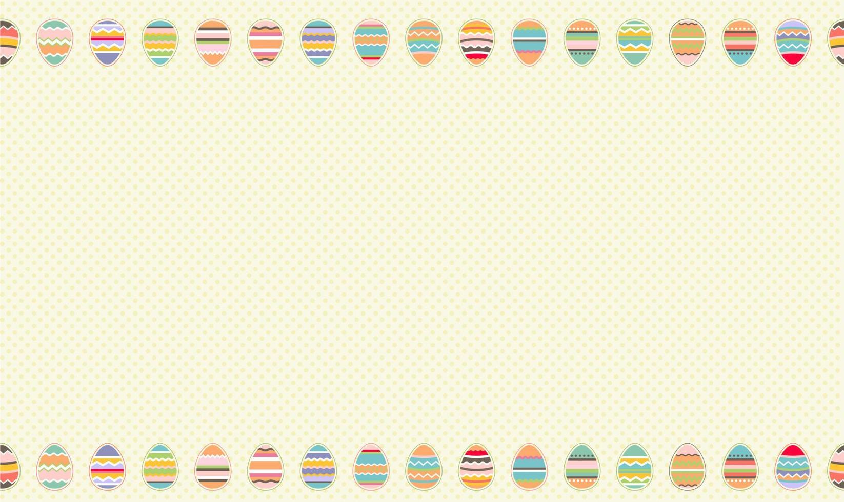 Pasqua bandiera con cioccolato conigli e meravigliosamente dipinto uova impostato su il erba. concetto di Pasqua uovo caccia o uovo decorazione arte. sfondo pastello colore minimo design vettore