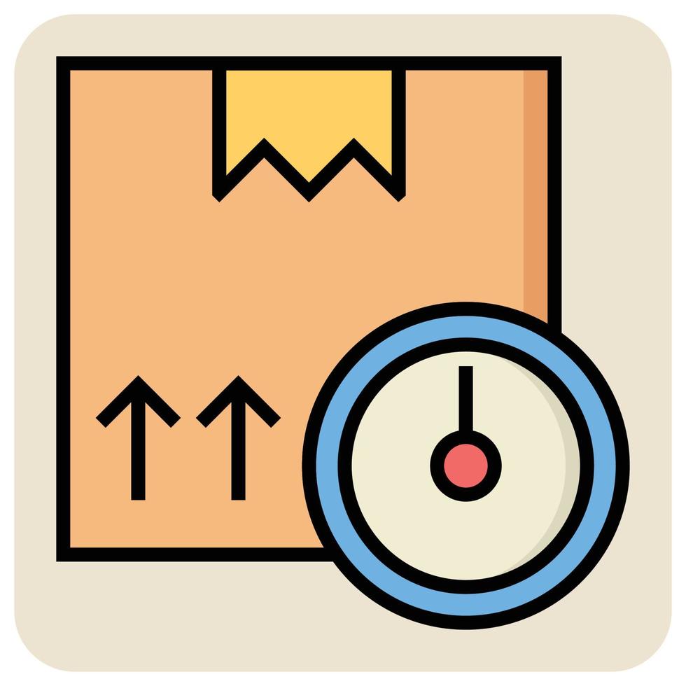 pieno colore schema icona per carico peso metro. vettore
