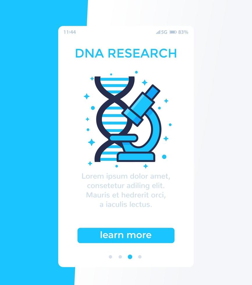 ricerca sul dna, modello di vettore mobile