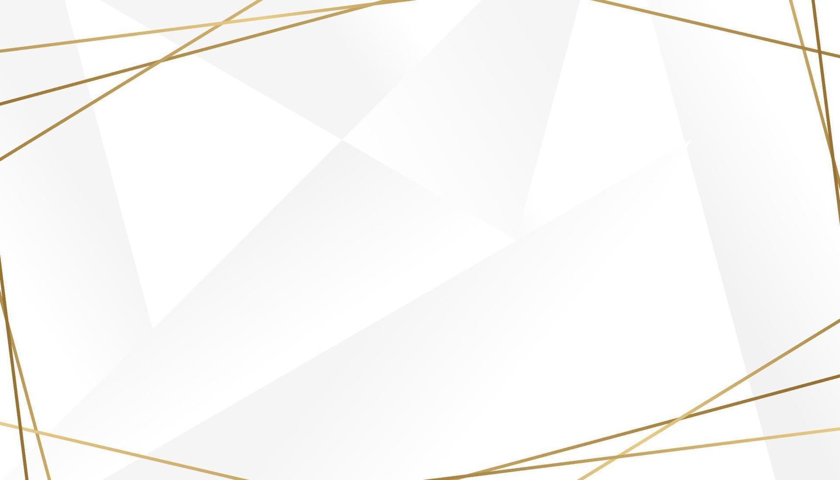 lusso oro geometrico linea confine su bianca sfondo vettore