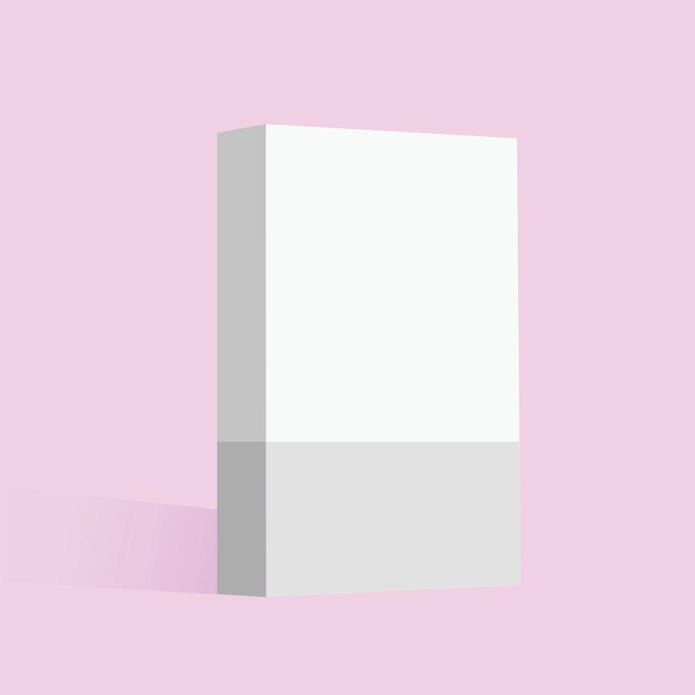 realistico bianca pacchetto scatola. per Software, elettronico dispositivo e altro prodotti. vettore illustrazione.