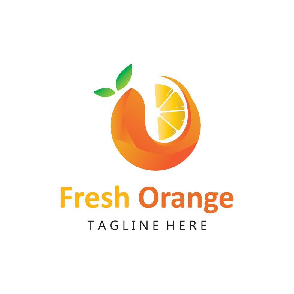 design del logo arancione vettore