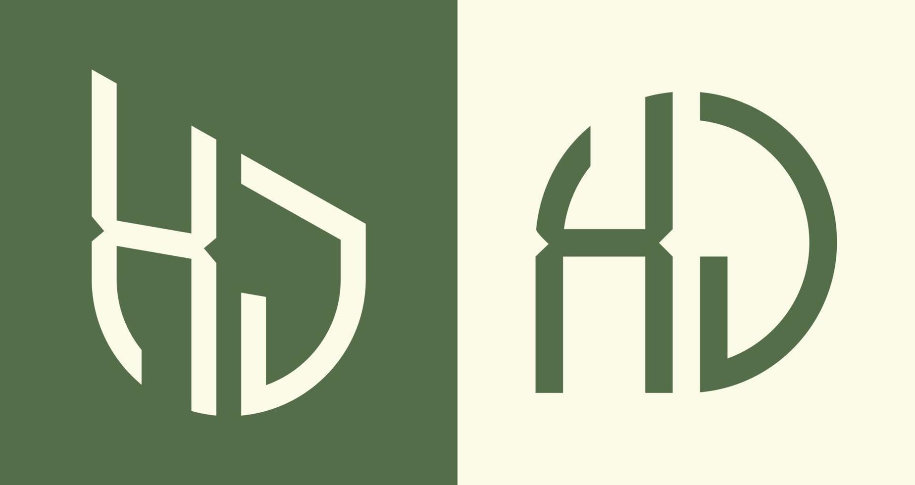 creativo semplice iniziale lettere xj logo disegni fascio. vettore