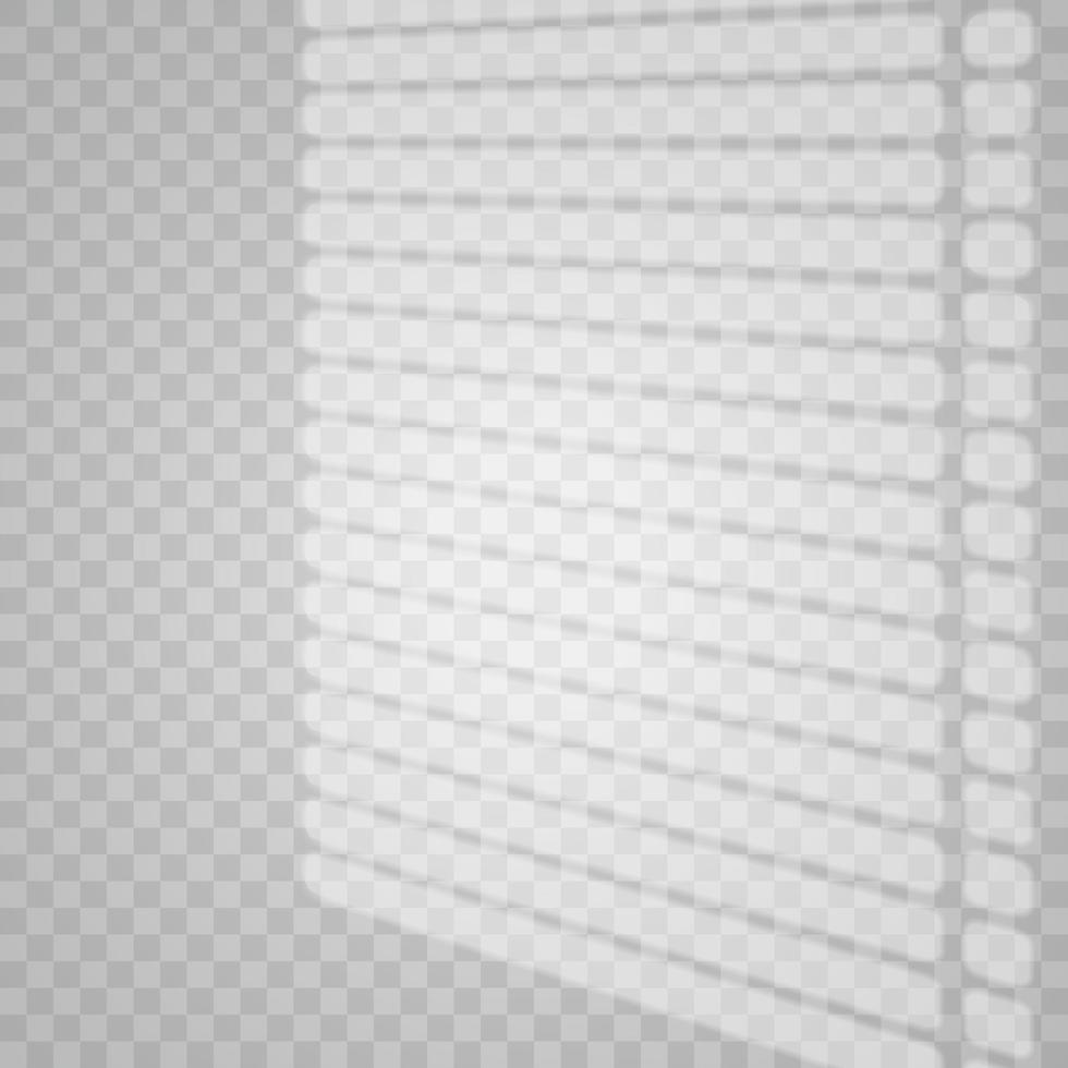 trasparente copertura finestre e persiane ombra. realistico leggero effetto di ombre e naturale illuminazione. vettore