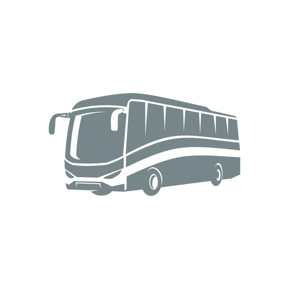 modello di logo di autobus di viaggio con sfondo bianco. adatto alle tue esigenze di design, logo, illustrazione, animazione, ecc. vettore