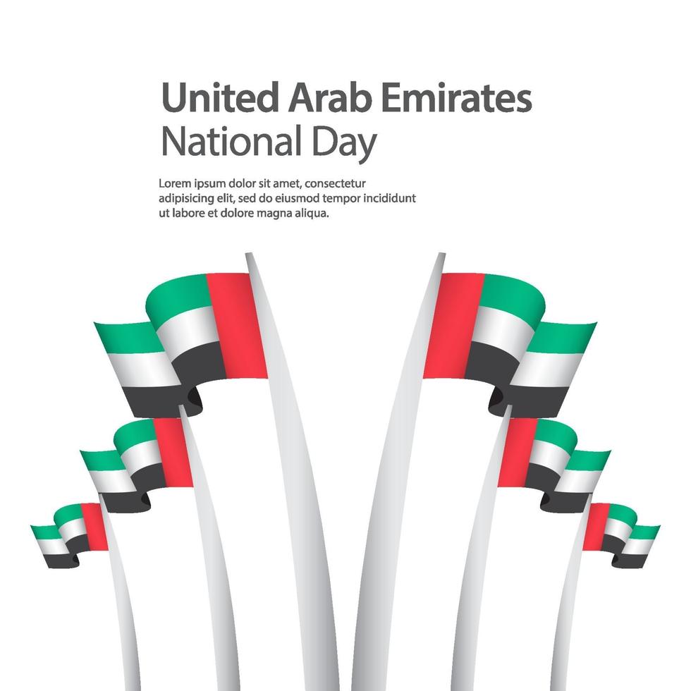 illustrazione di progettazione del modello di vettore di celebrazione della giornata nazionale degli Emirati Arabi Uniti