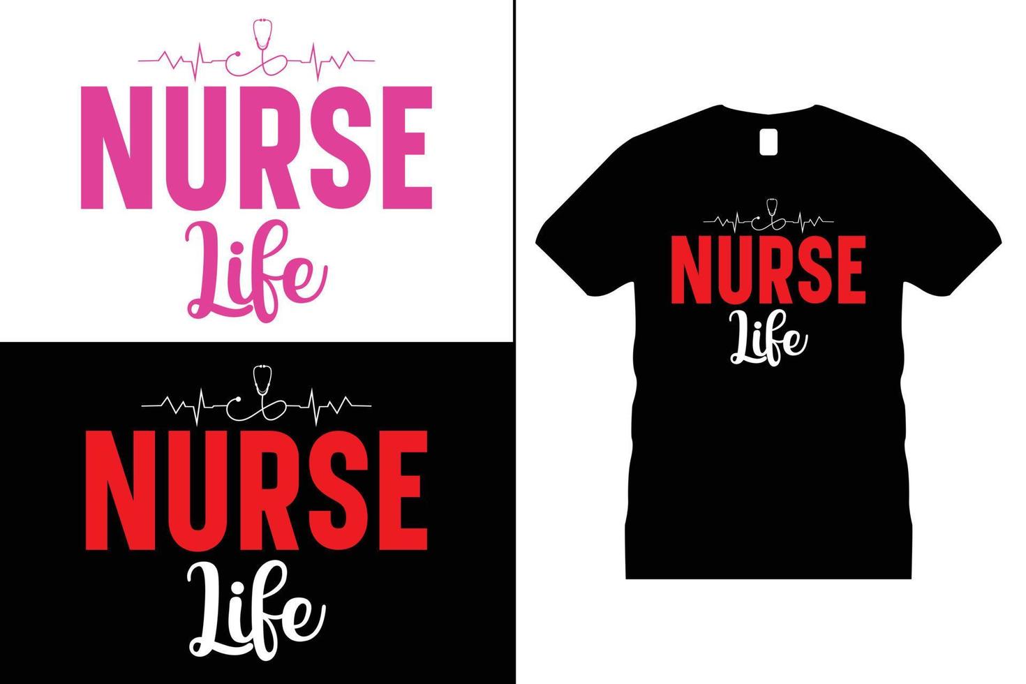 infermiera maglietta disegno, divertente medico amante vettore. uso per maglietta, tazze, adesivi, carte, eccetera. vettore