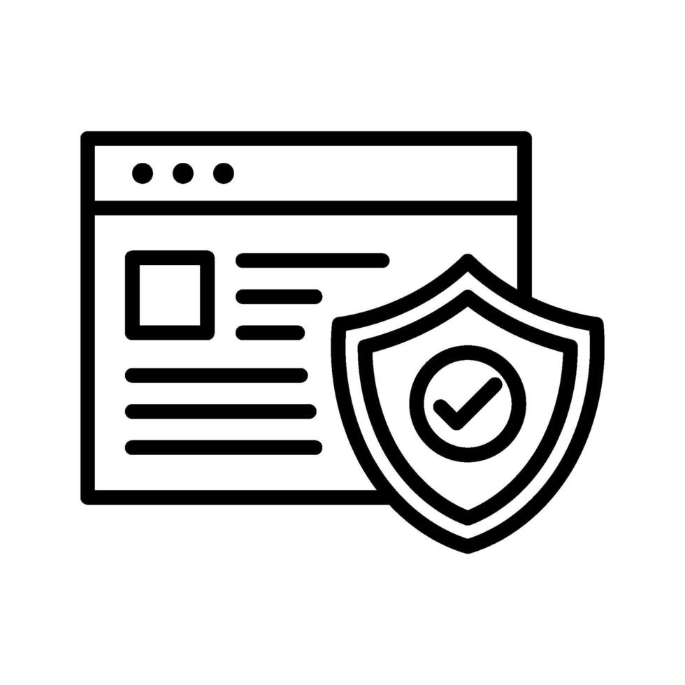 icona di protezione del browser vettore