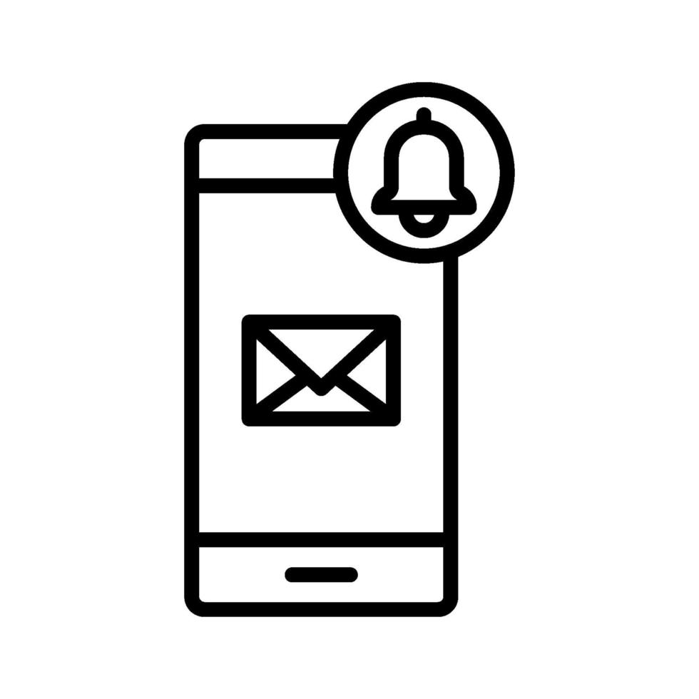 icona di notifica mobile vettore