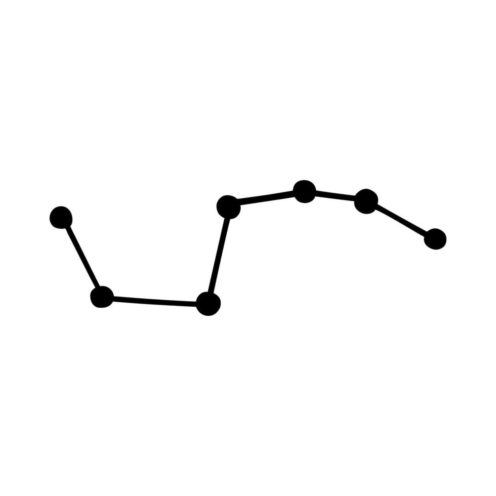 costellazione ursa maggiore scarabocchio icona vettore