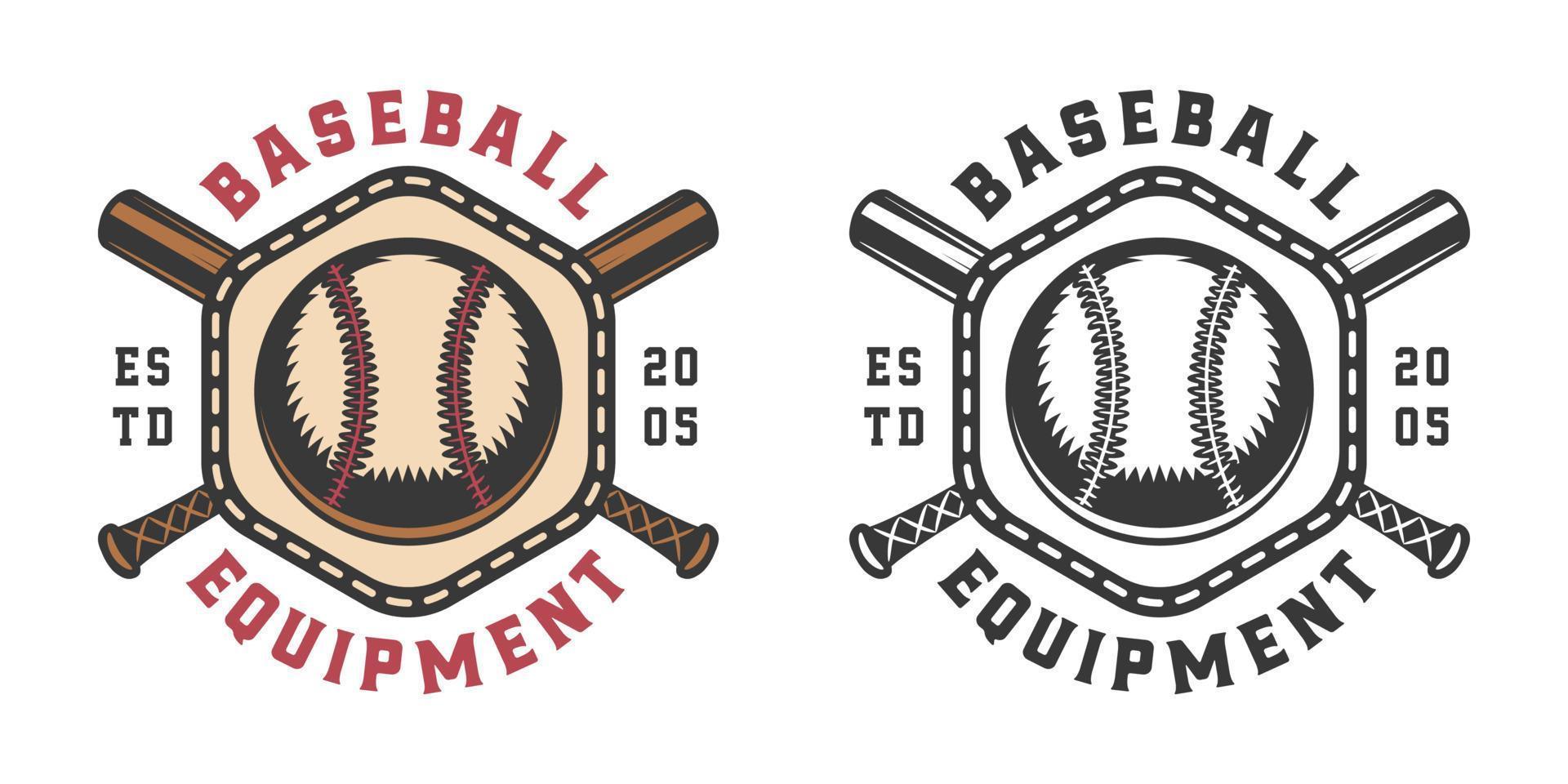 Vintage ▾ retrò baseball sport emblema, logo, distintivo, etichetta. marchio, manifesto o Stampa. monocromatico grafico arte. vettore illustrazione.