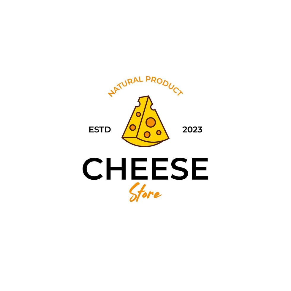 vettore formaggio memorizzare logo design concetto illustrazione idea