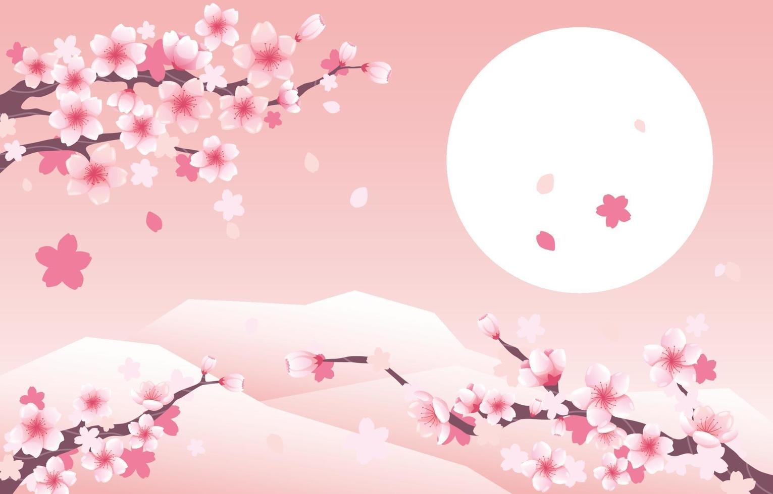 sfondo di fiori di ciliegio vettore