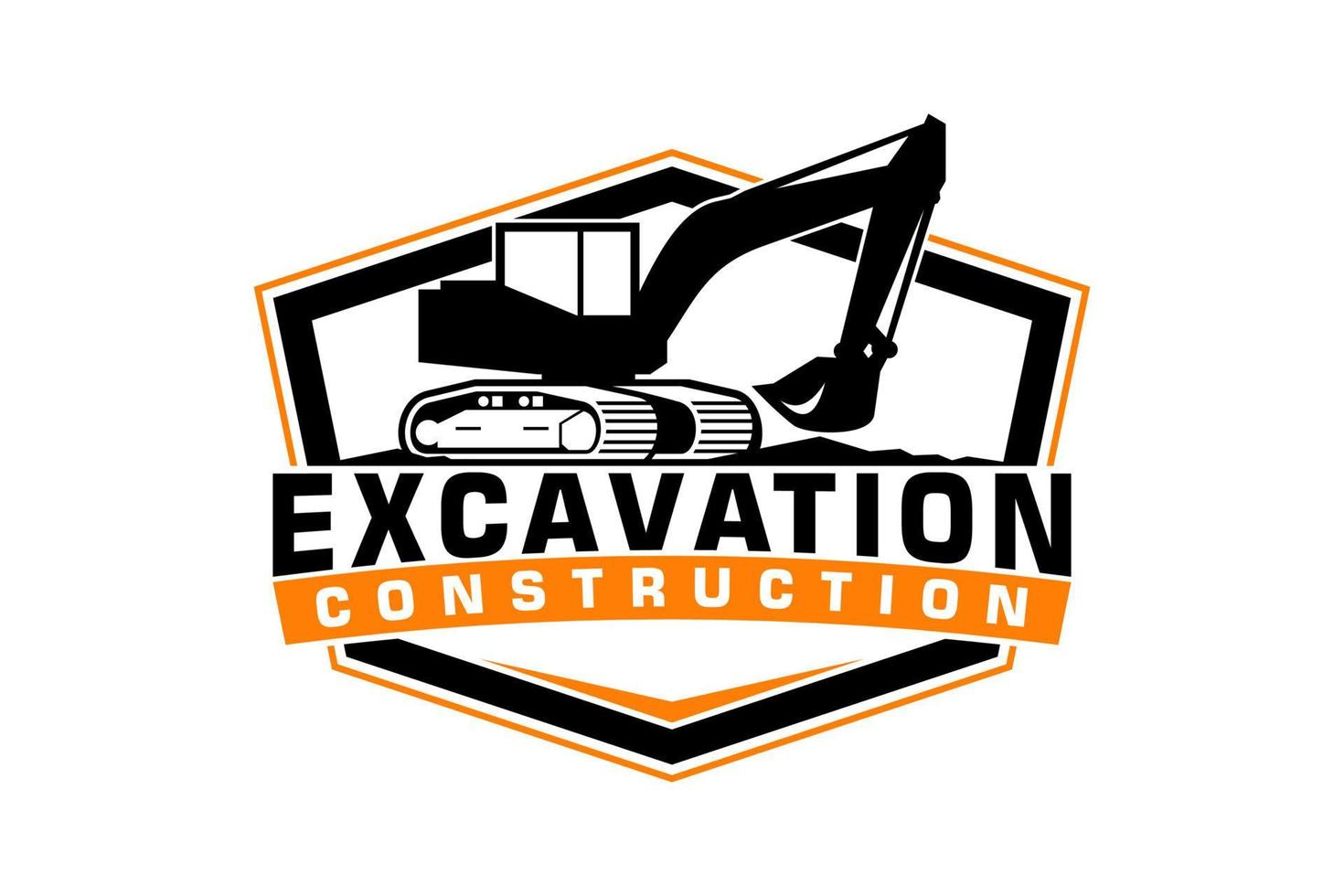 scavatrice logo modello vettore. pesante attrezzatura logo vettore per costruzione azienda.