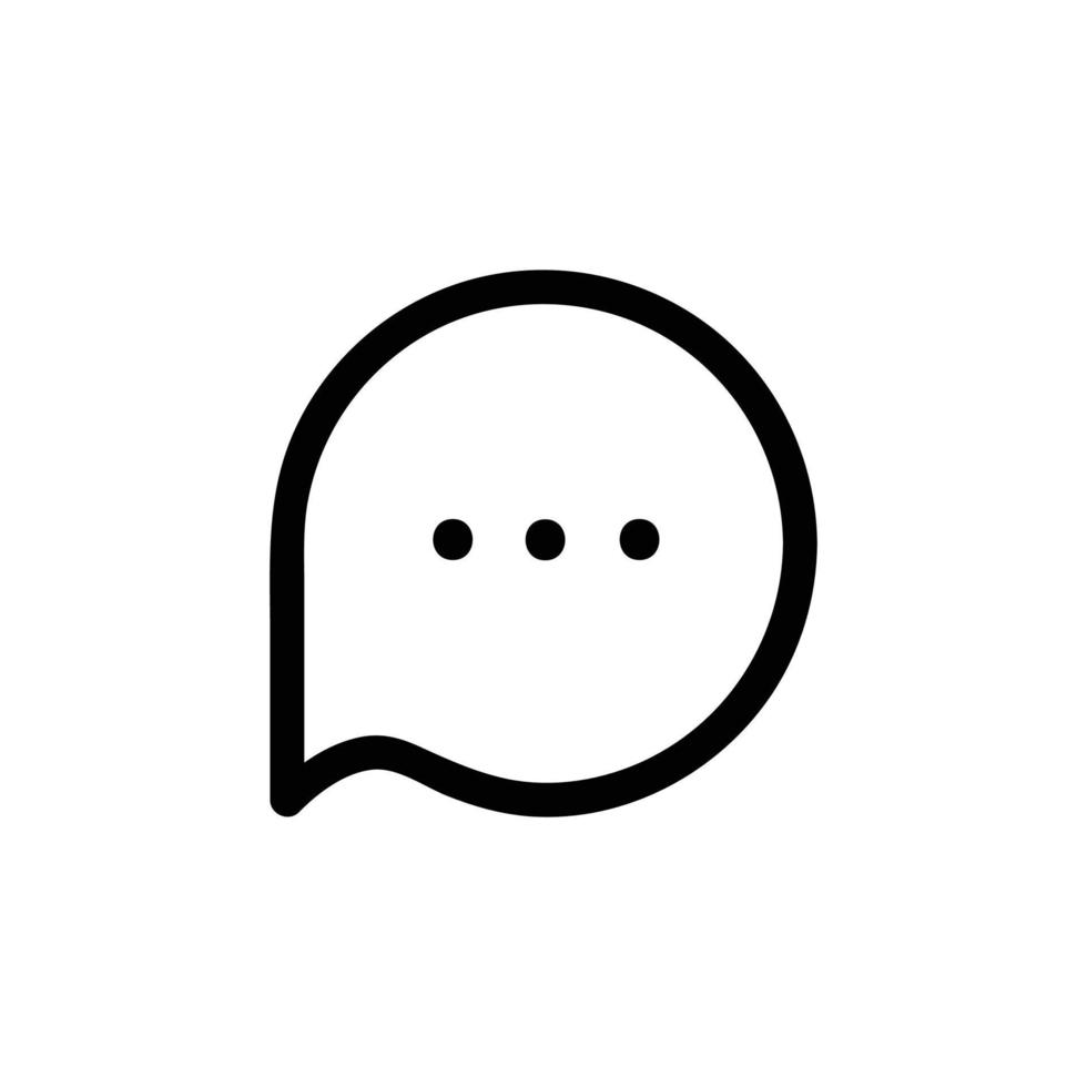 discorso bolla vettore icona, schema stile, isolato su bianca sfondo.
