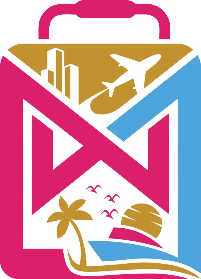 moderno viaggio agenzia logo design vettore