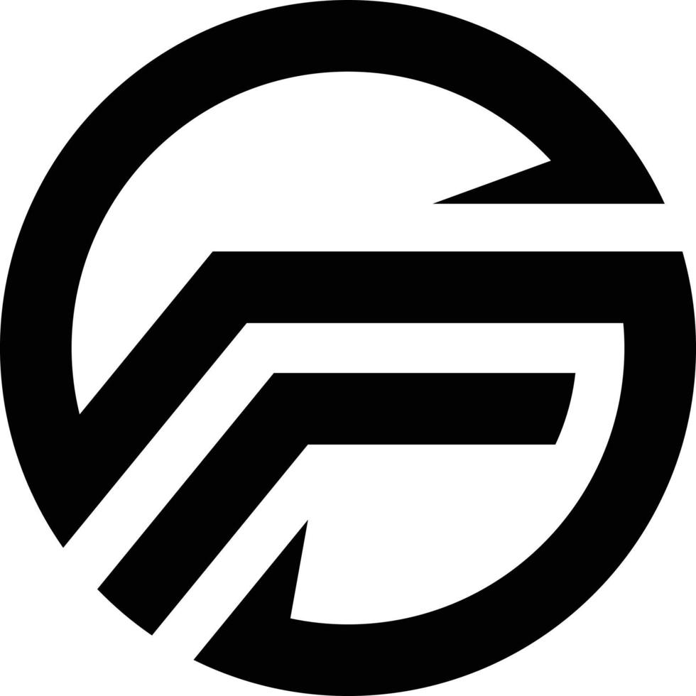 design creativo del logo sf vettore