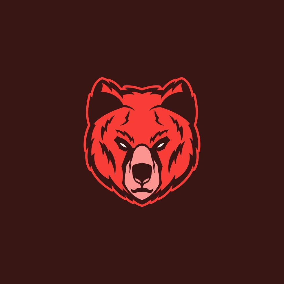 vettore illustrazione di orso portafortuna logo
