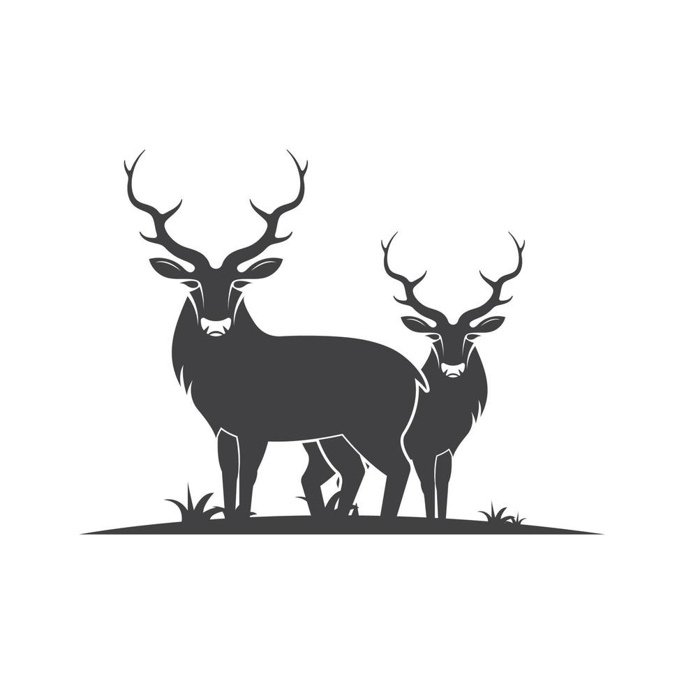 cervo ilustration logo vettore icona design