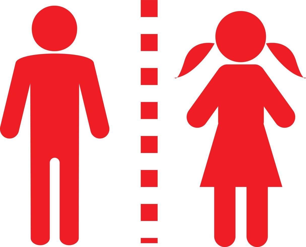 semplice di base cartello icona maschio e femmina gabinetto. vettore