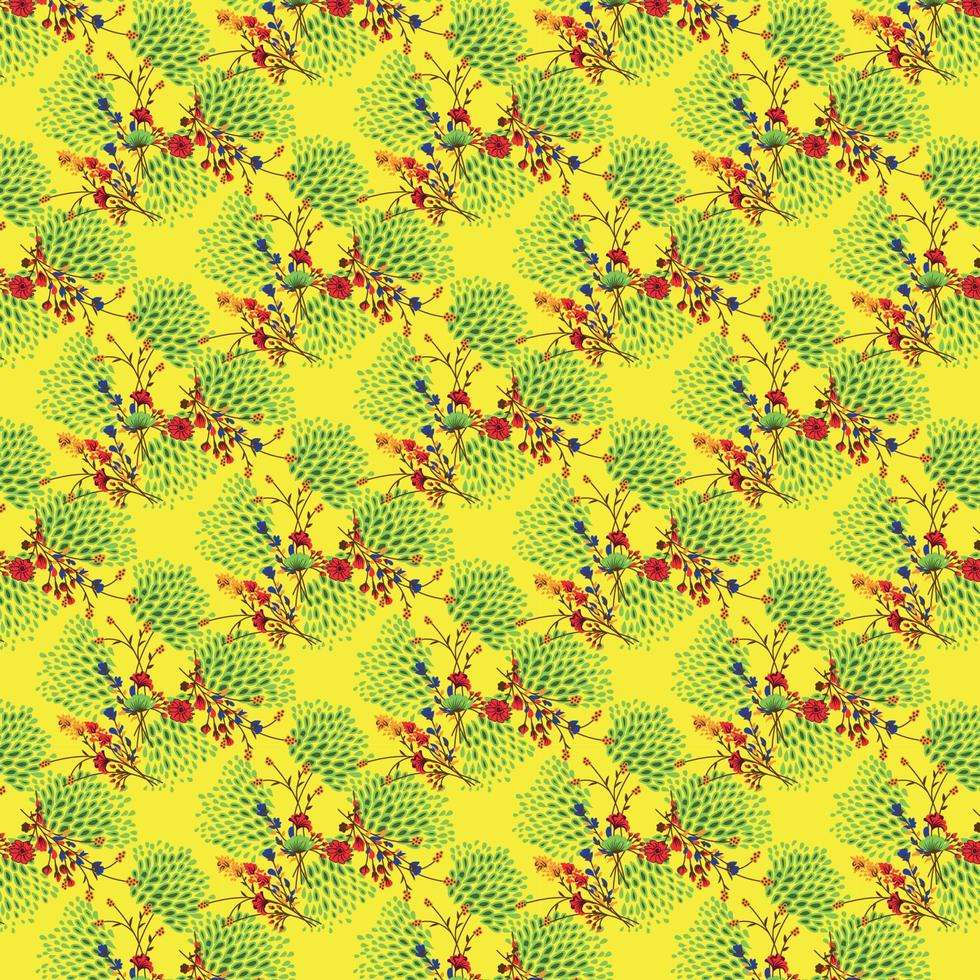 senza soluzione di continuità floreale modello con tropicale fiori, acquerello. vettore illustrazione. pronto per Stampa. modello design