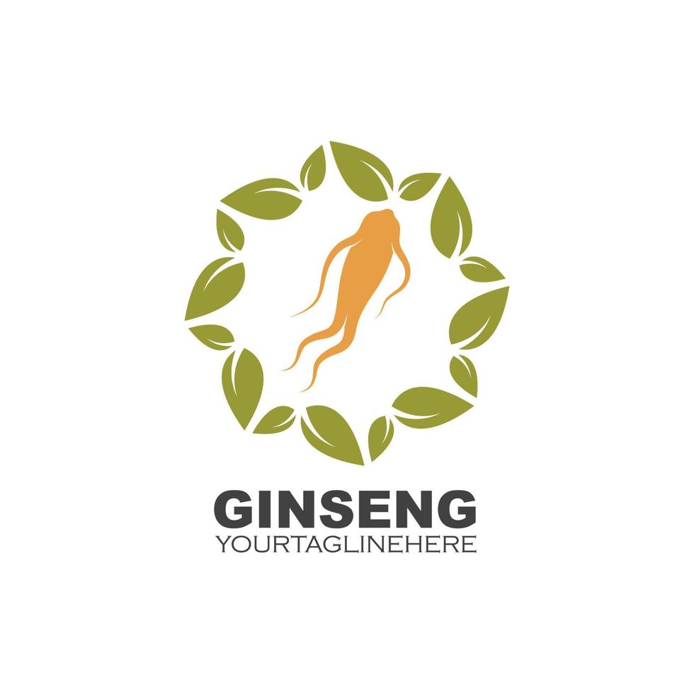 ginseng illustrazione icona vettore design