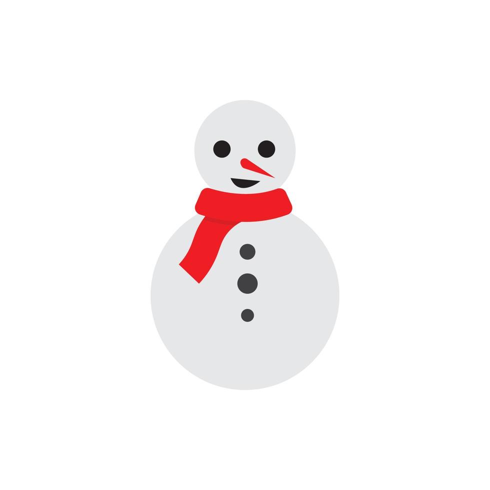 disegno dell'illustrazione dell'icona di vettore del pupazzo di neve