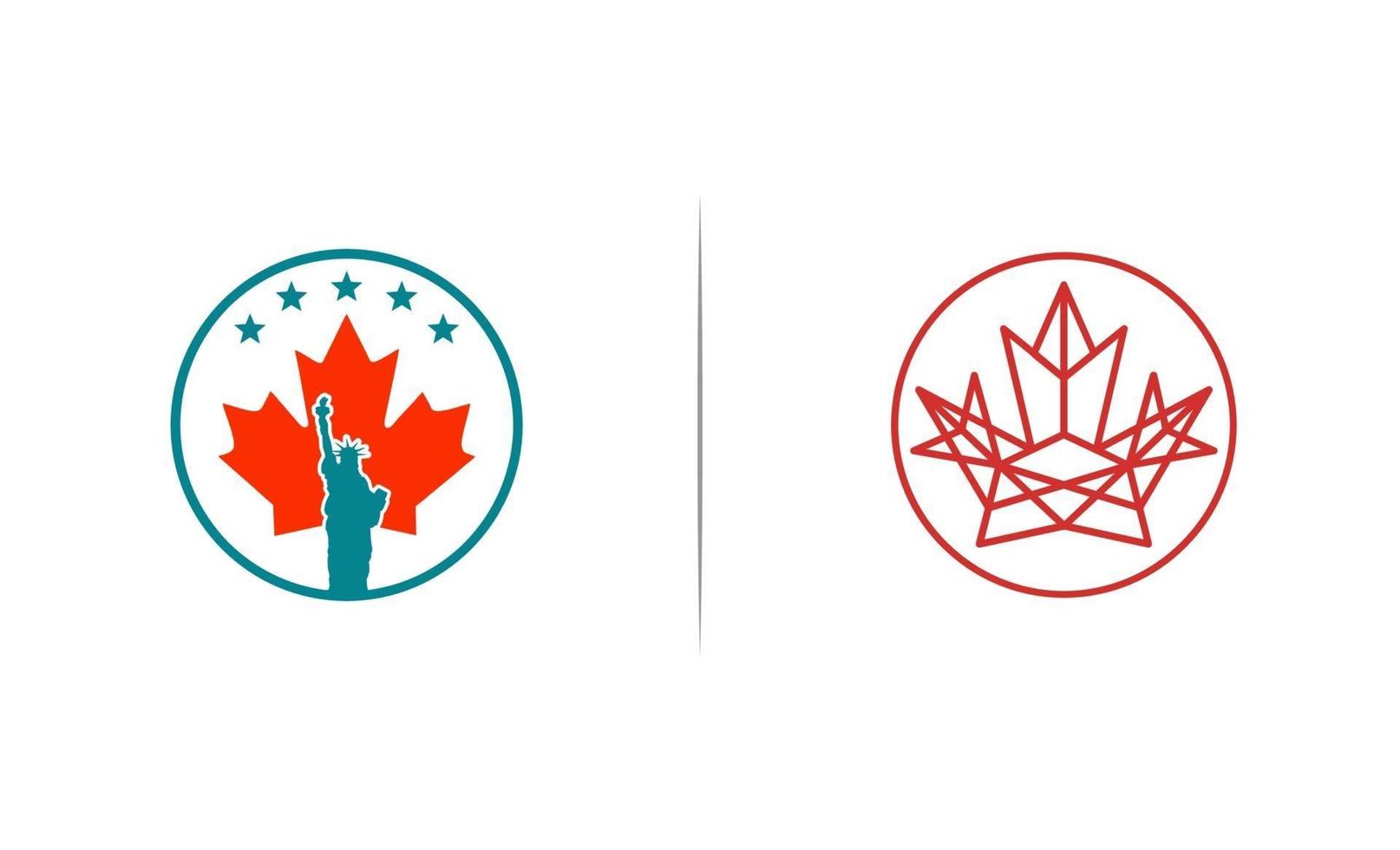 Canada e Stati Uniti d'America consulente logo design illustrazione vettoriale