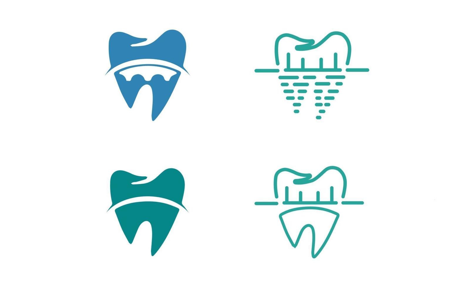 vettore di progettazione di massima del logo dentale