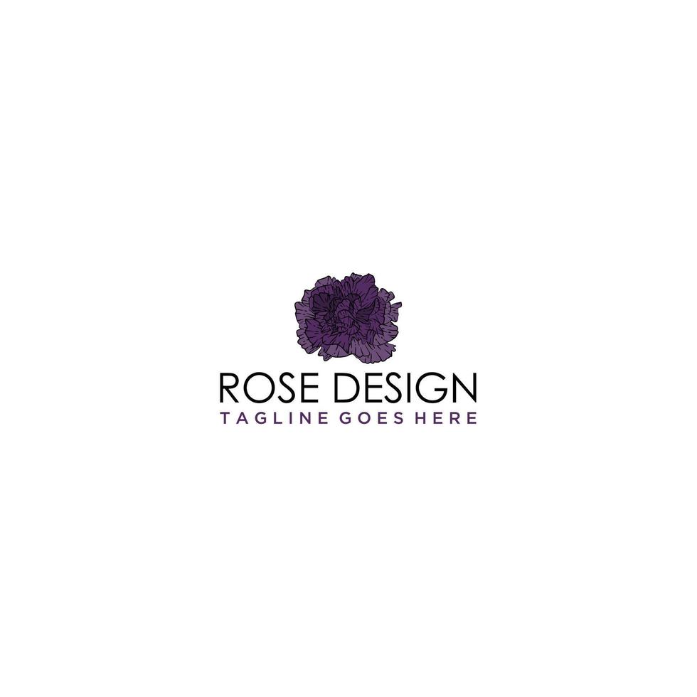 rosa vettore logo design modello, minimo petalo bellezza icona, salone floreale astratto cartello, vettore illustrazione