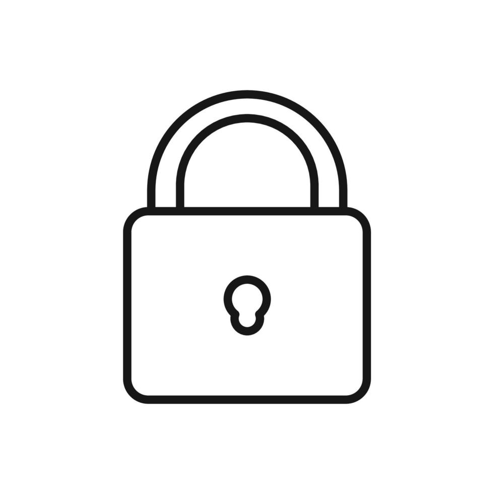 modificabile icona di serratura lucchetto, vettore illustrazione isolato su bianca sfondo. utilizzando per presentazione, sito web o mobile App