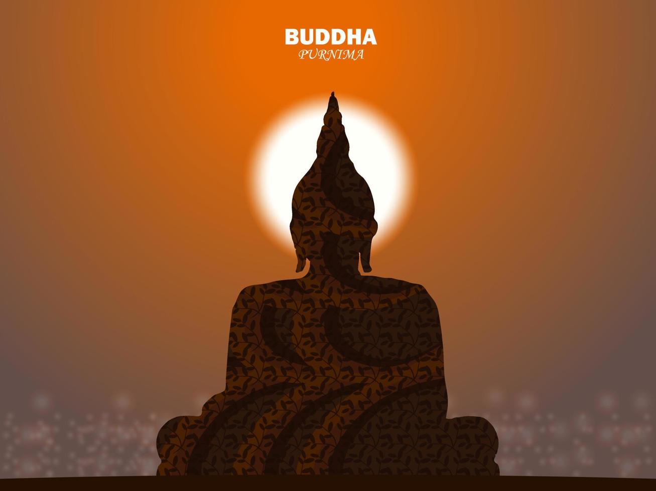 vettore illustrazione di Budda purnima
