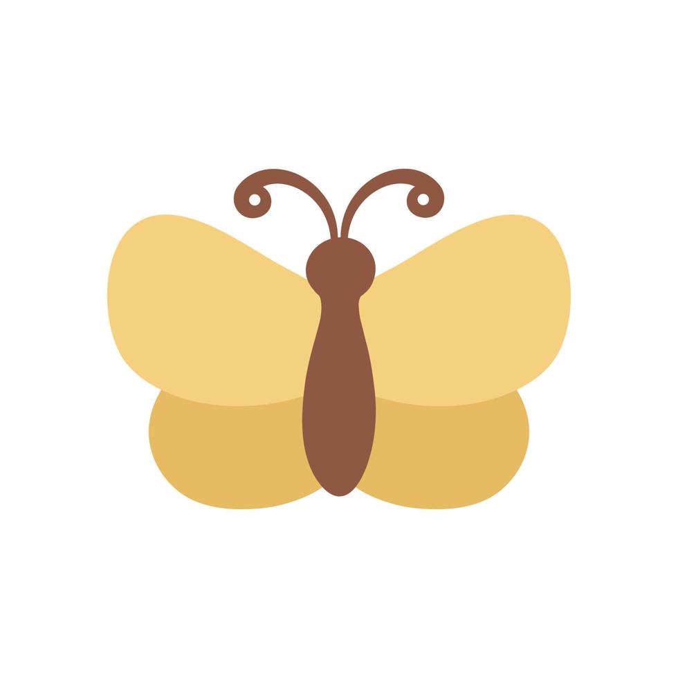 semplice farfalla icona logo vettore illustrazione isolato su bianca sfondo