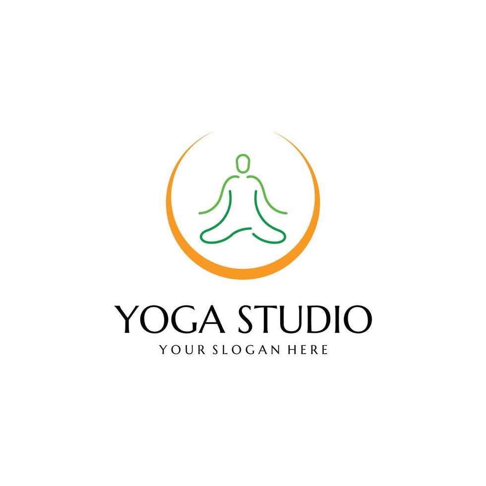 logo dello studio di yoga vettore