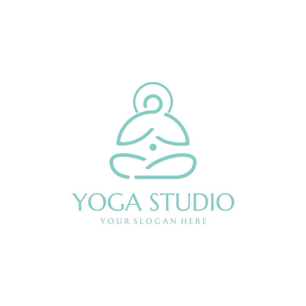 logo dello studio di yoga vettore