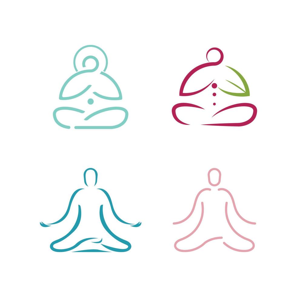 logo dello studio di yoga vettore