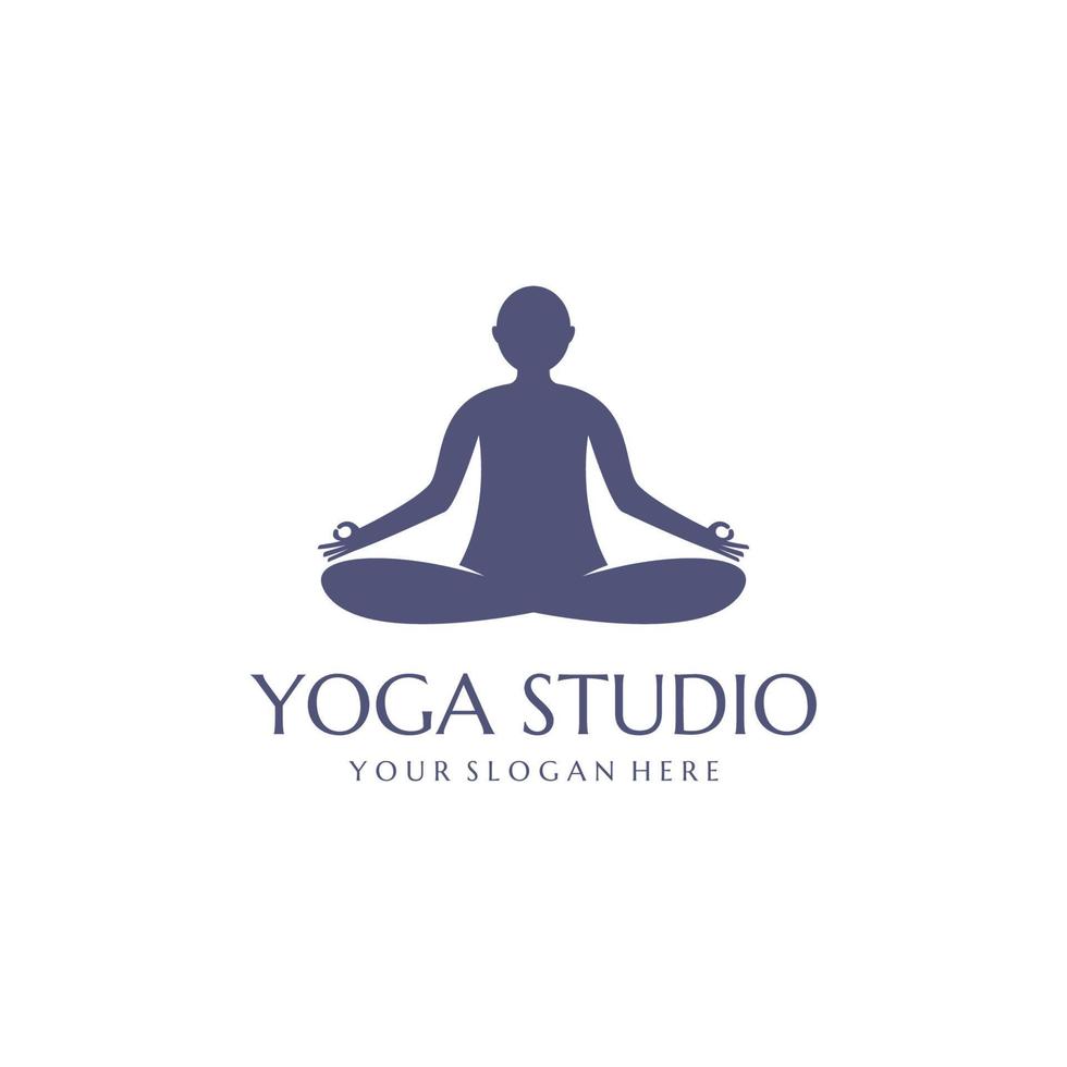 logo dello studio di yoga vettore