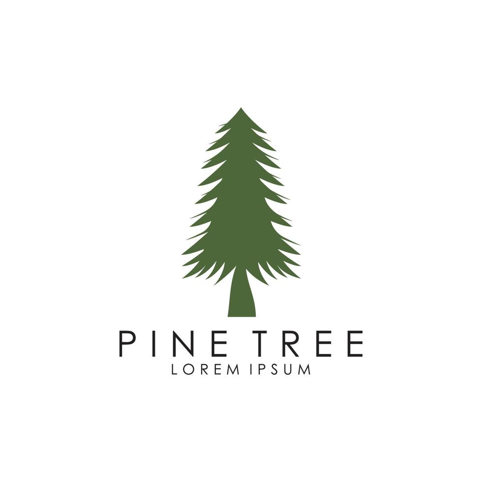 astratto logo illustrazione di un' pino albero. vettore