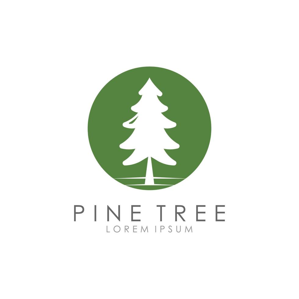 astratto logo illustrazione di un' pino albero. vettore