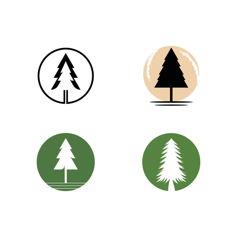 astratto logo illustrazione di un' pino albero. vettore