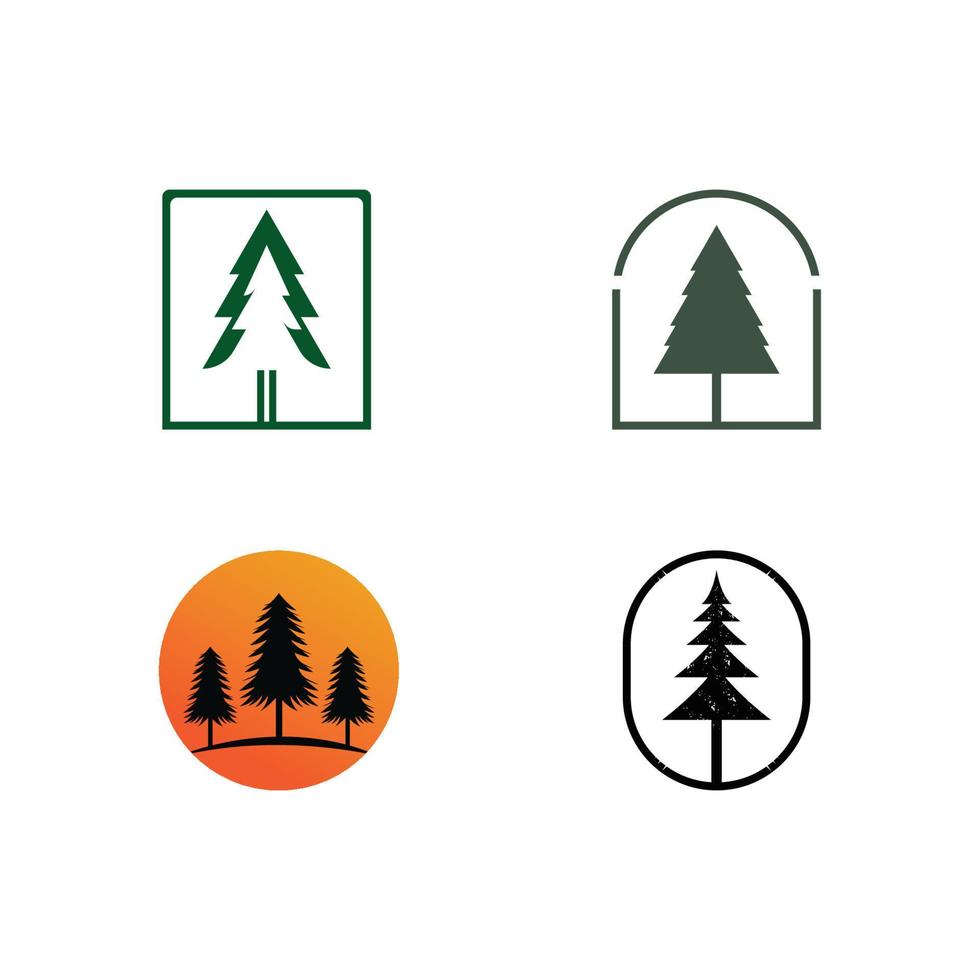 astratto logo illustrazione di un' pino albero. vettore