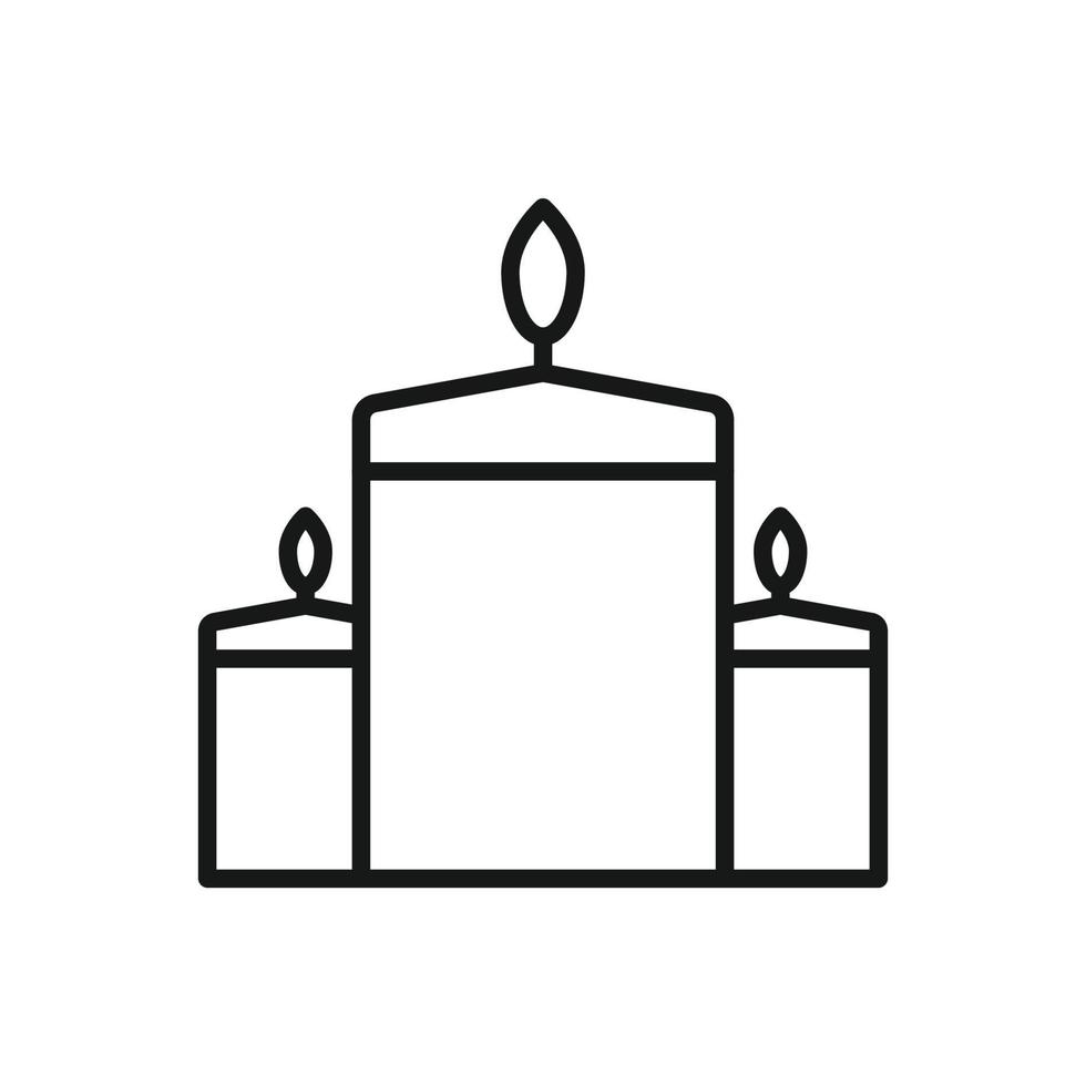 modificabile icona di candela, vettore illustrazione isolato su bianca sfondo. utilizzando per presentazione, sito web o mobile App