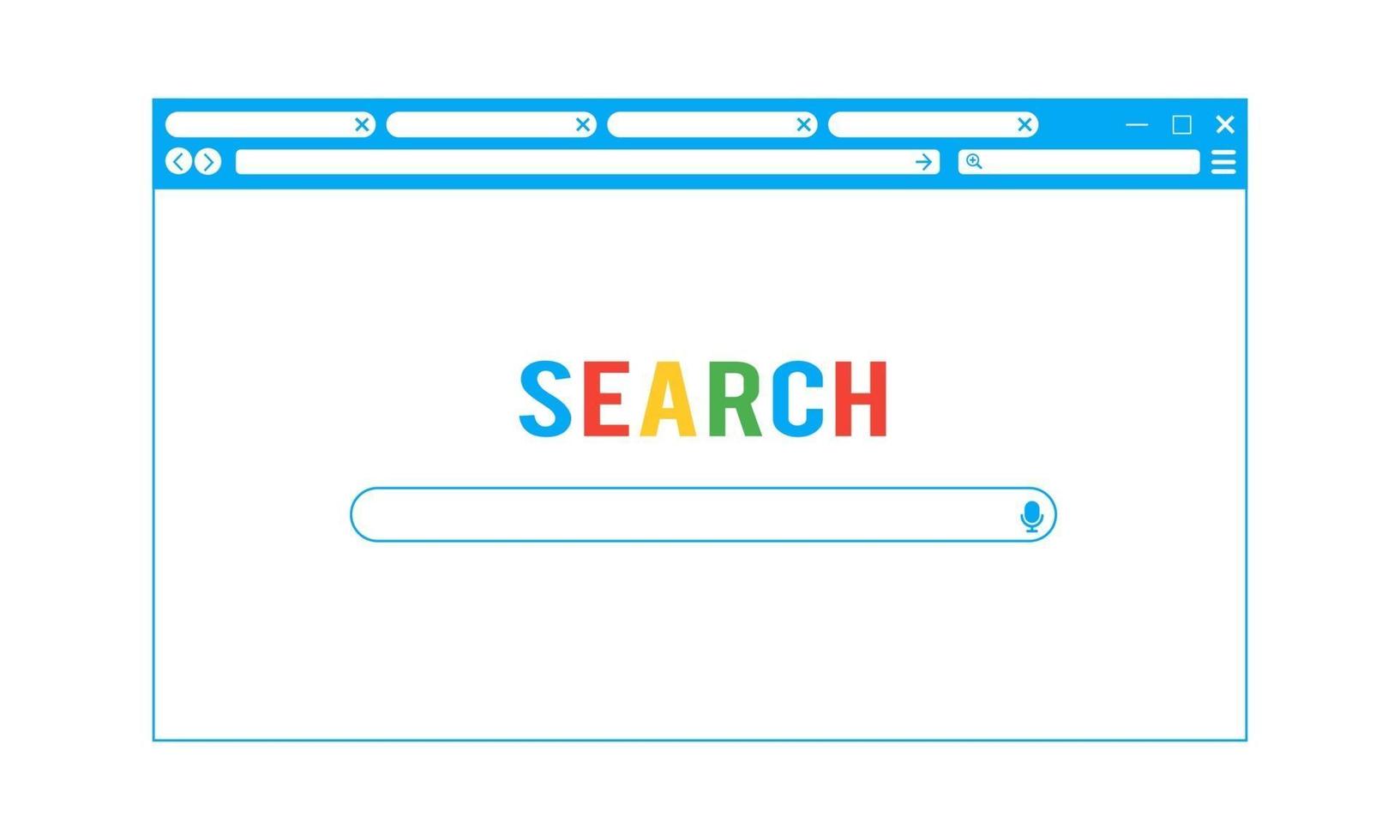 cerca nell'illustrazione del browser web vettore