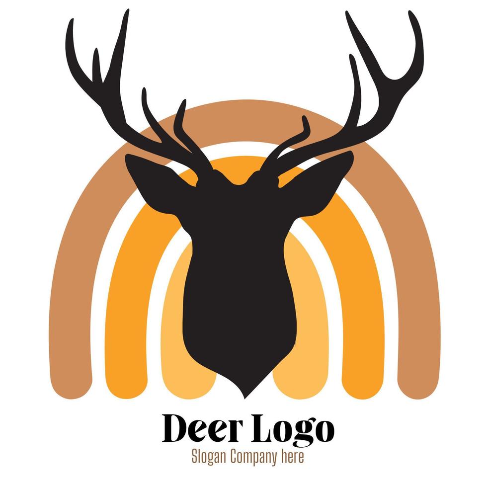 cervo logo vettore design illustrazione, moderno loghi concetto