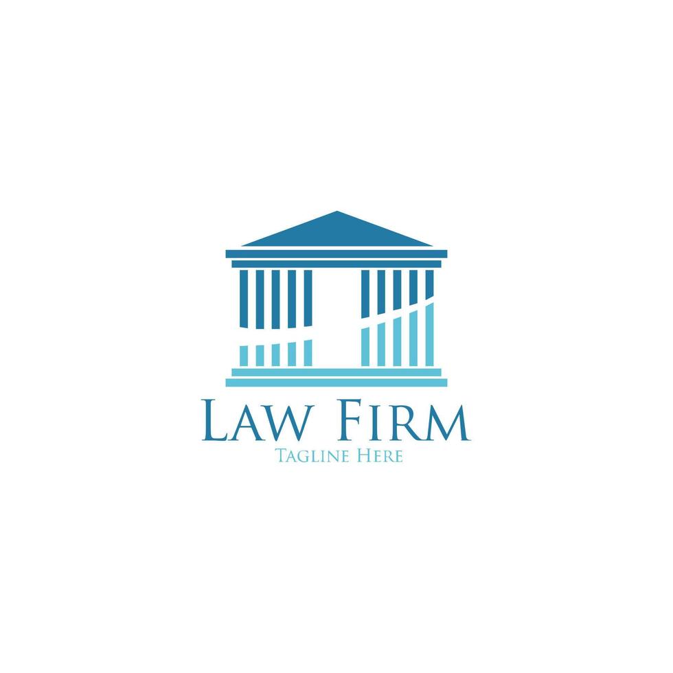 legge azienda avvocato creativo logo modello vettore