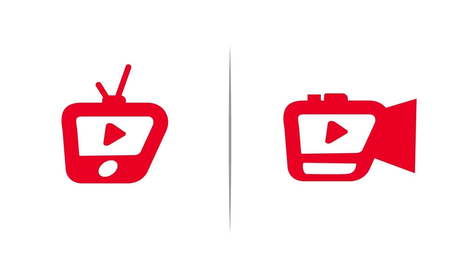riproduzione video icona logo design template vettoriale