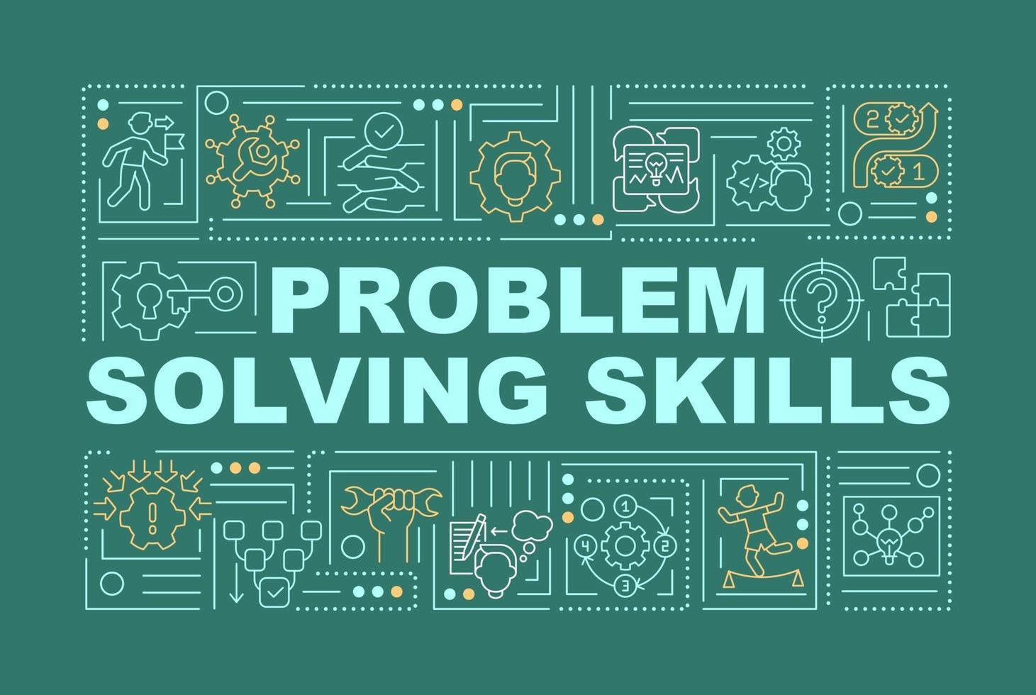 capacità di problem solving aumentare i concetti di parola banner vettore