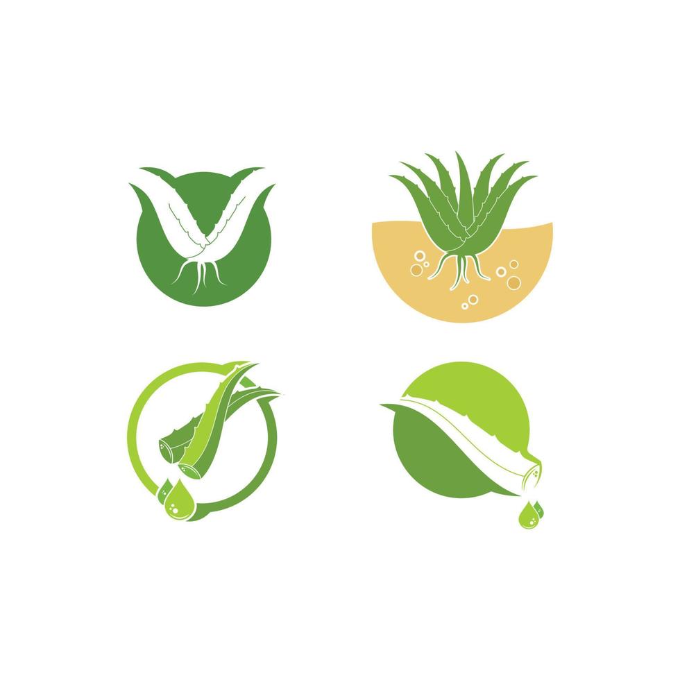 aloevera logo icona illustrazione vettoriale design